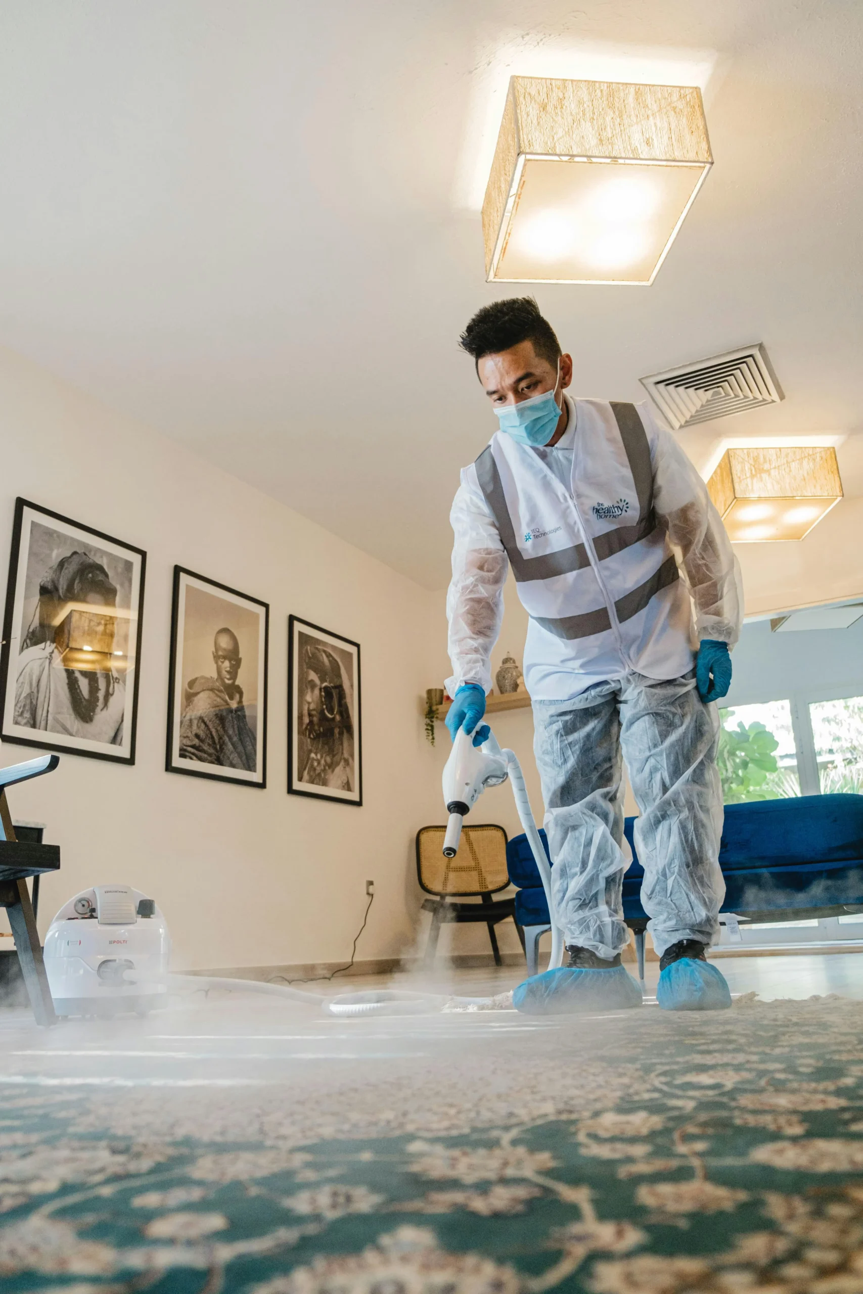 Professionals cleaning a commercial place